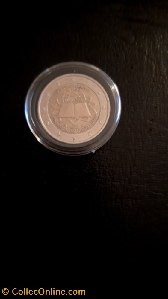 monnaie 2 euros 2007 traite de rome pays bas