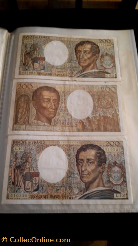 billet 200 francs 1988 1991 1992 montesquieu