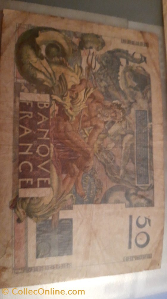50 francs 1950 le verrier billet 50 francs 1950 le verrier