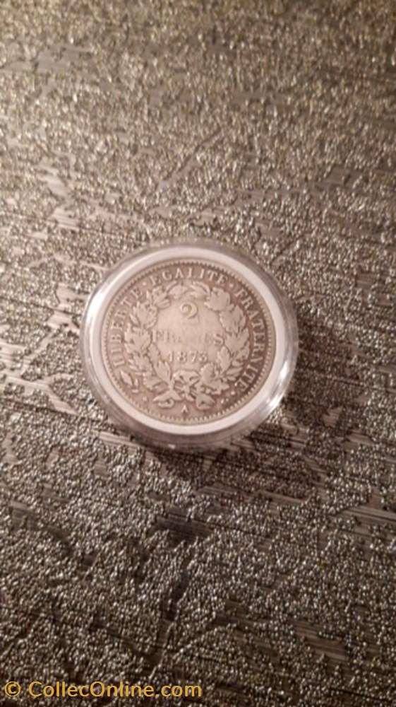 2 francs 1873 Cérès A monnaie 2 francs 1873 ceres a