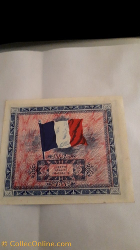 2 francs serie 1944 drapeau france billet 2 francs serie 1944 drapeau france