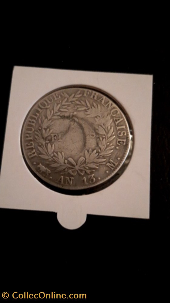 5 francs An 13 M Napoleon Empereur,Calendrier révolutionnaire monnaie 5 francs an 13 m napoleon empereur calendrier revolutionnaire