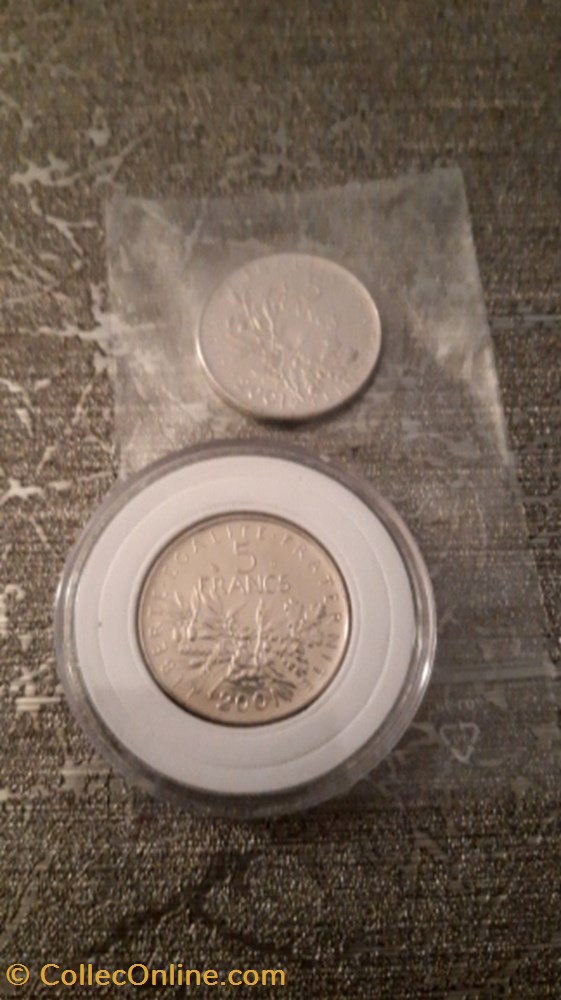 5 francs 2001 semeuse FDC monnaie 5 francs 2001 semeuse fdc