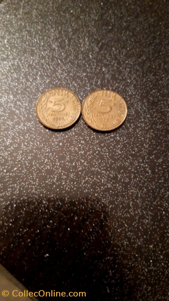 5 centimes 1996 3 plis et 4 plis Marianne monnaie 5 centimes 1996 3 plis et 4 plis marianne