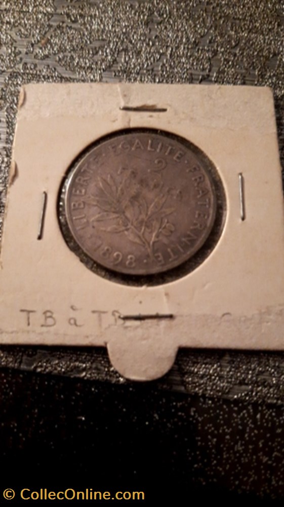 2 francs 1898 semeuse monnaie 2 francs 1898 semeuse