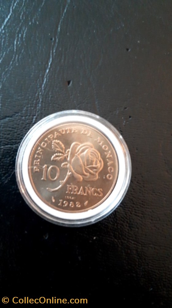 monnaie 10 francs 1982 essai princesse grace cupro nickel