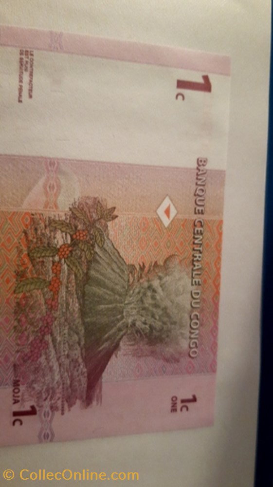 1 centimes 1997 Congo billet 1 centimes 1997 congo