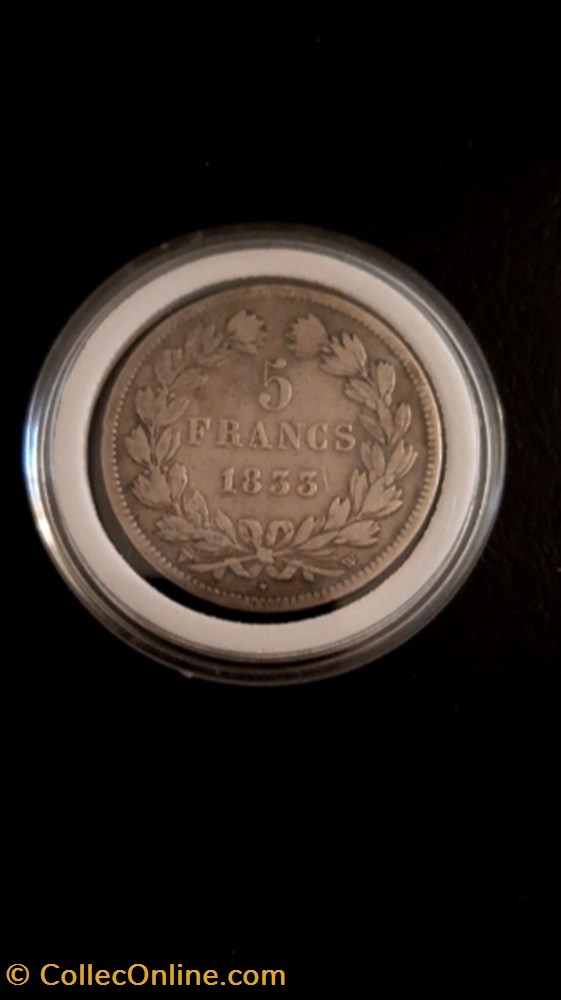 monnaie 5 francs 1833 w iie type domard