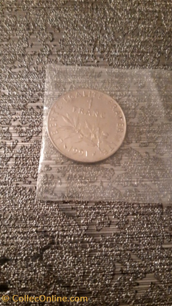 1 franc 1991 la semeuse monnaie 1 franc 1991 la semeuse