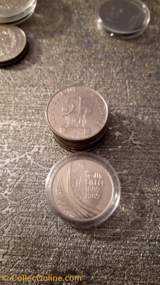 5 francs 1989 tour eiffel monnaie 5 francs 1989 tour eiffel