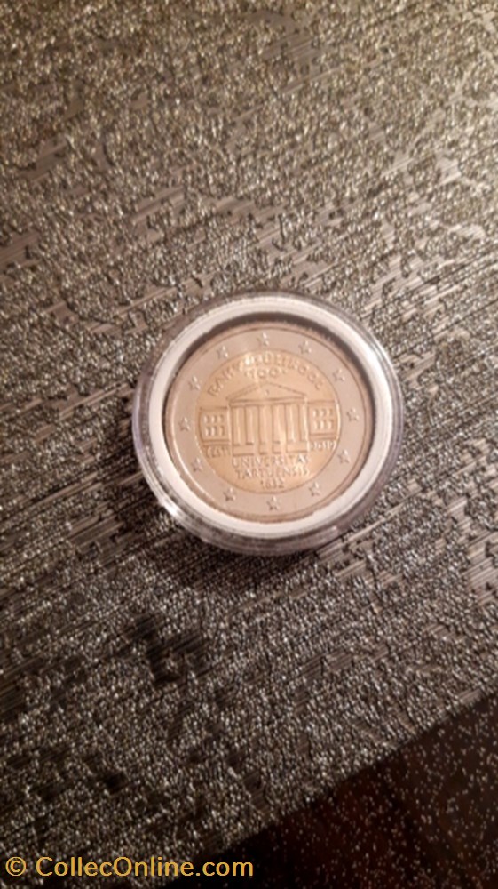monnaie 2 euro 2019 100 ans universite de tartu estonie