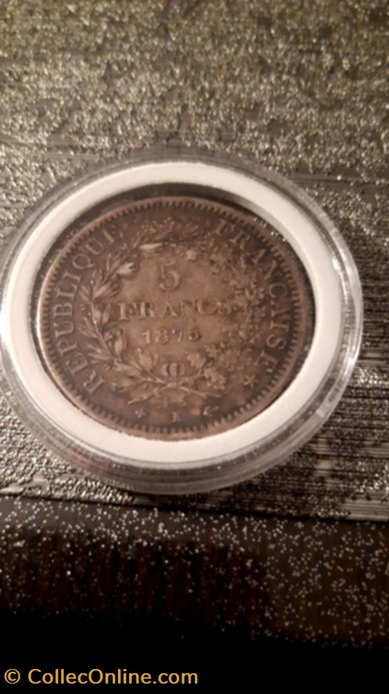 5 francs 1875 K Hercule monnaie 5 francs 1875 k hercule