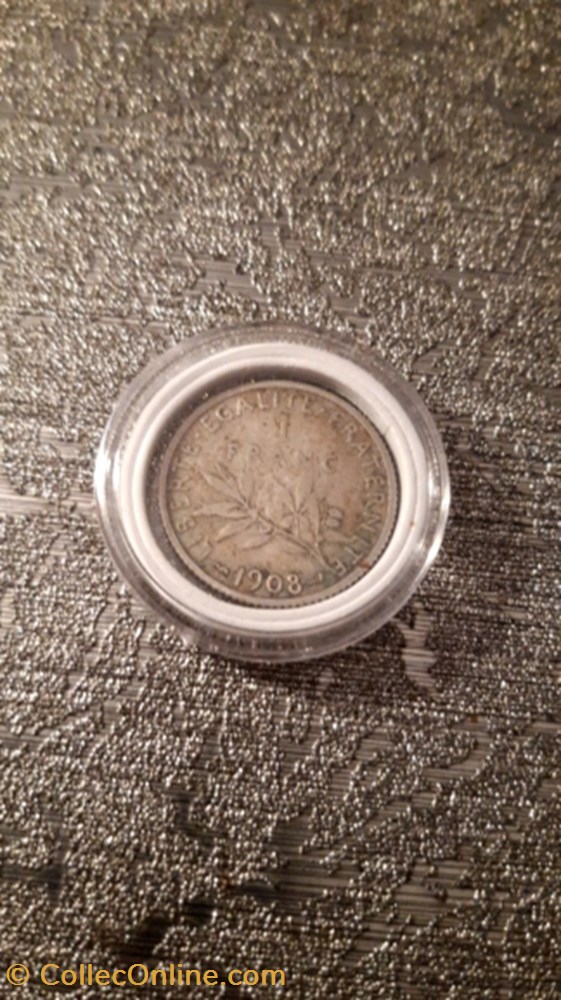 1 franc 1908 la semeuse monnaie 1 franc 1908 la semeuse