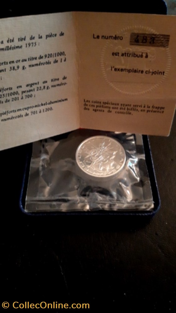 10 francs piéfort argent 1975 monnaie 10 francs piefort argent 1975