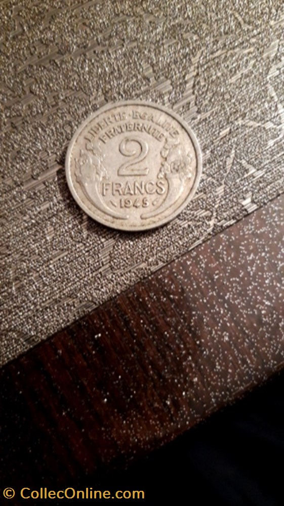 monnaie 2 francs 1945 alu morlon