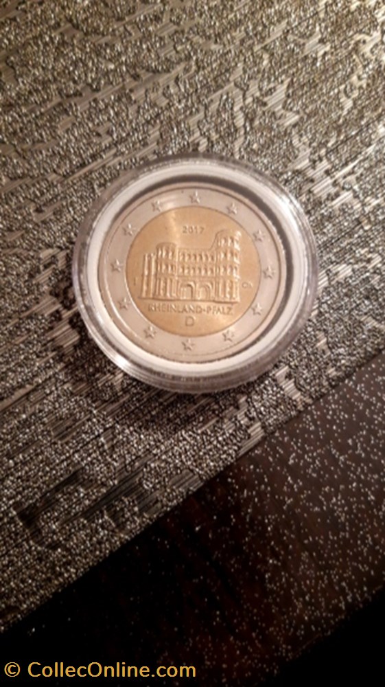 2 euro 2017 Rhénanie-Palatinat Allemagne monnaie 2 euro 2017 rhenanie palatinat allemagne