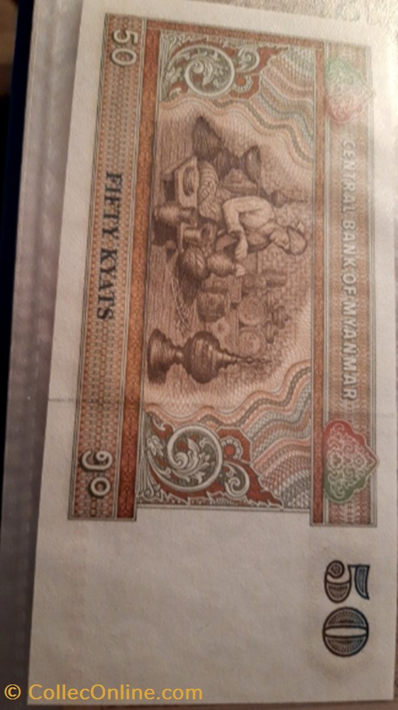 billet 50 kyats myanmar
