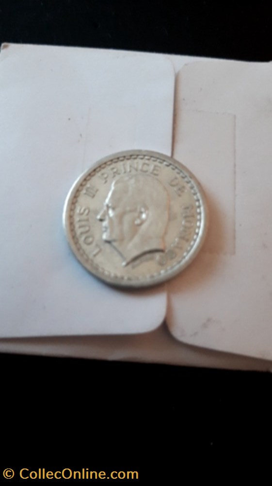 1 francs 1943 Louis II Monaco monnaie 1 francs 1943 louis ii monaco
