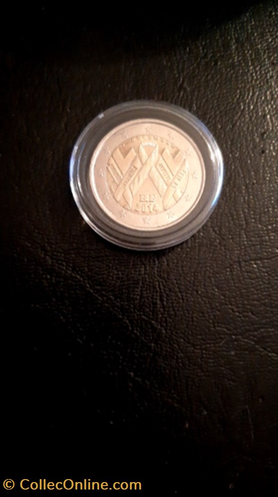 monnaie 2 euros 2014 journee mondiale du sida france