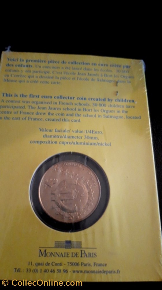 1/4 euros 2002 concours des enfants monnaie 1 4 euros 2002 concours des enfants