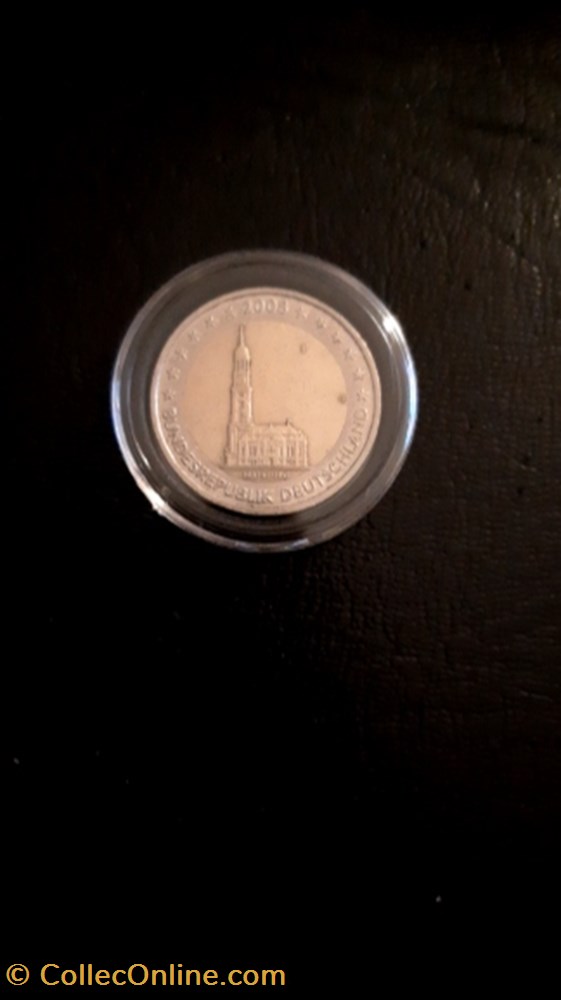 monnaie 2 euros 2008 presidence de hambourg allemagne
