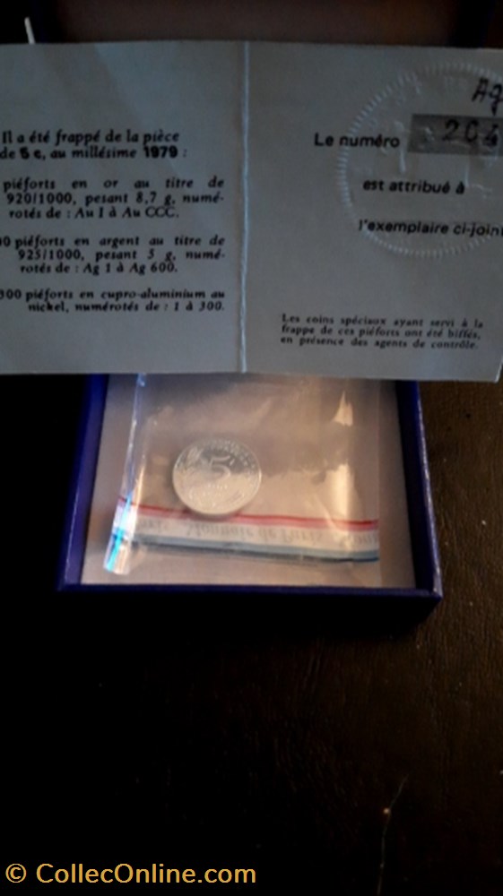 monnaie 5 centimes marianne piefort 1979