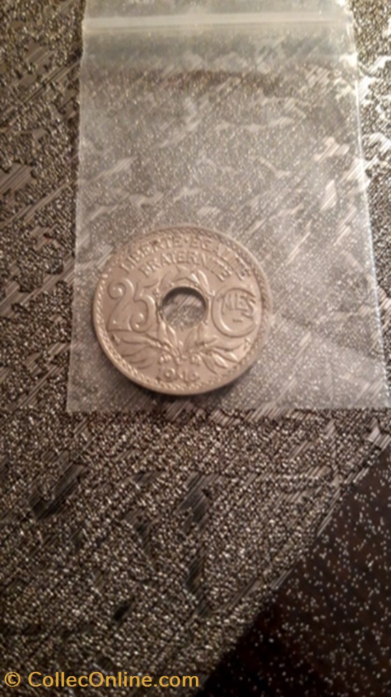 25 centimes 1916 Lindauer Cmes souligné monnaie 25 centimes 1916 lindauer cmes souligne