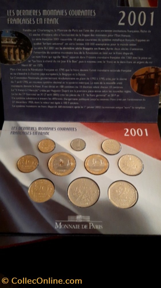 monnaie serie bu 2001
