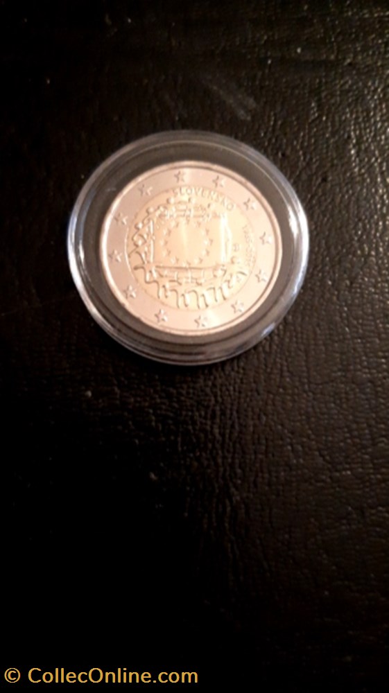 2 euros 2015 30 ans du drapeau européen Slovaquie monnaie 2 euros 2015 30 ans du drapeau europeen slovaquie