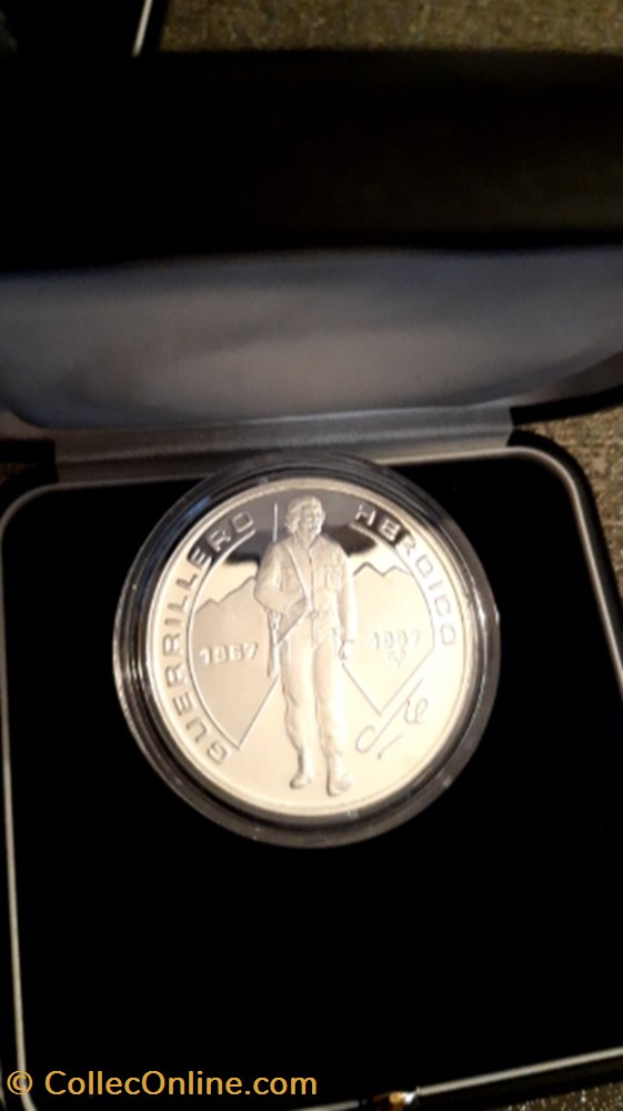 10 pesos 1997 argent mort du che CUBA monnaie 10 pesos 1997 argent mort du che cuba