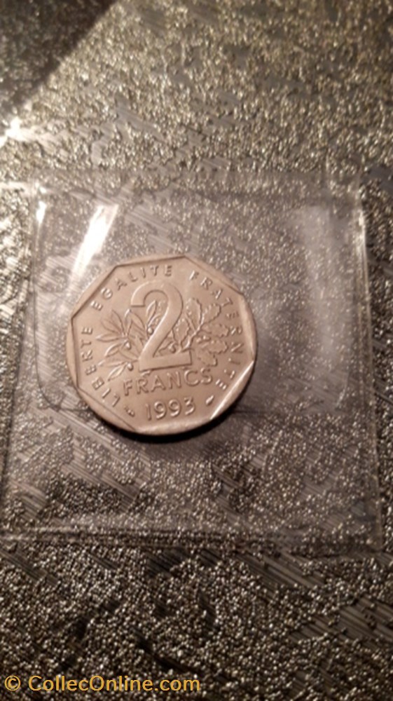 2 francs 1993 Jean Moulin monnaie 2 francs 1993 jean moulin
