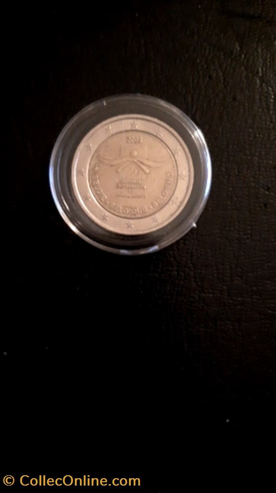 2 euros 2008 60 ans des droits de l'homme Belgique monnaie 2 euros 2008 60 ans des droits de homme belgique