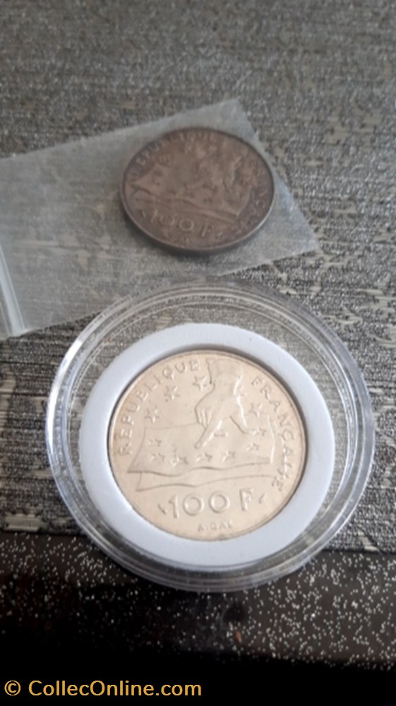 100 francs 1991 René Descartes monnaie 100 francs 1991 rene descartes