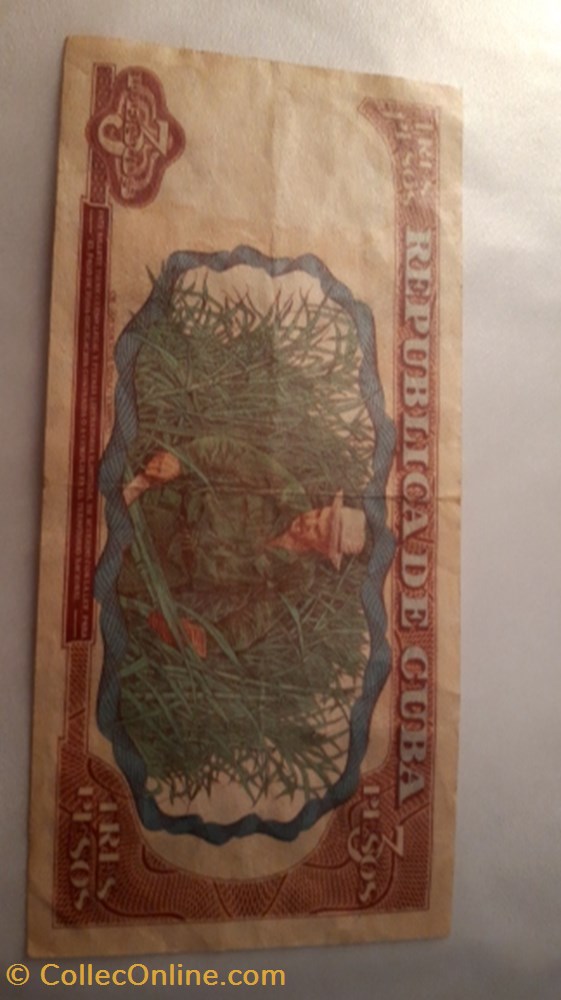 billet 3 pesos 1995 cuba
