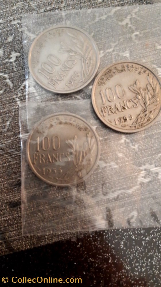 100 francs cochet 1955 B monnaie 100 francs cochet 1955 b