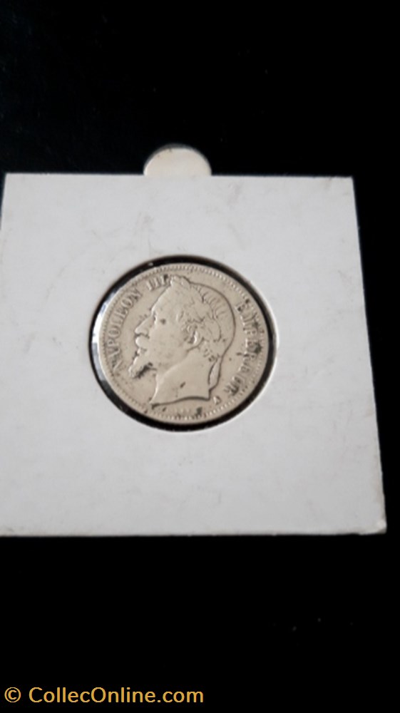 1 francs 1867 A tête laurée monnaie 1 francs 1867 a tete lauree