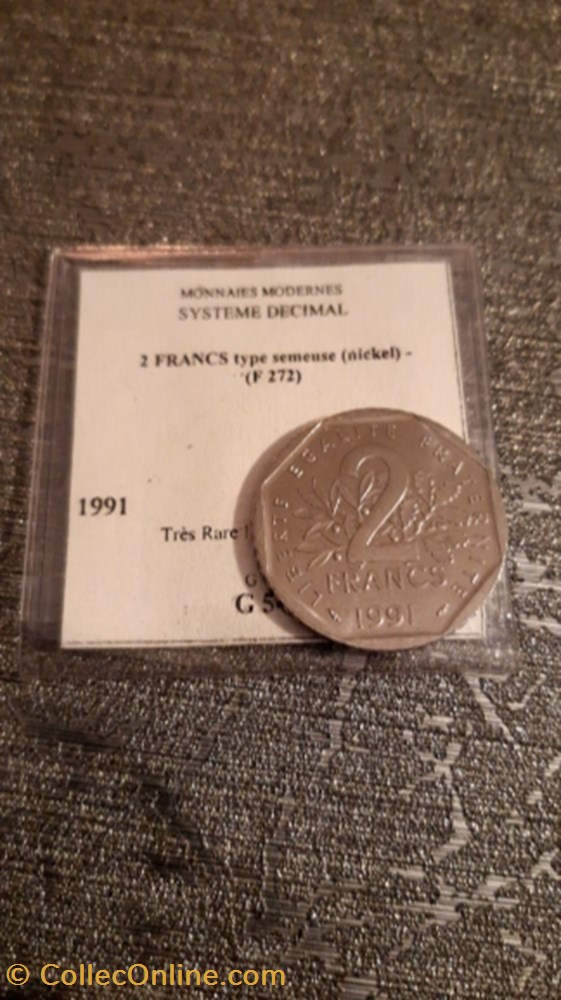 2 francs semeuse 1991 frappe monnaie 2 francs semeuse 1991 frappe monnaie