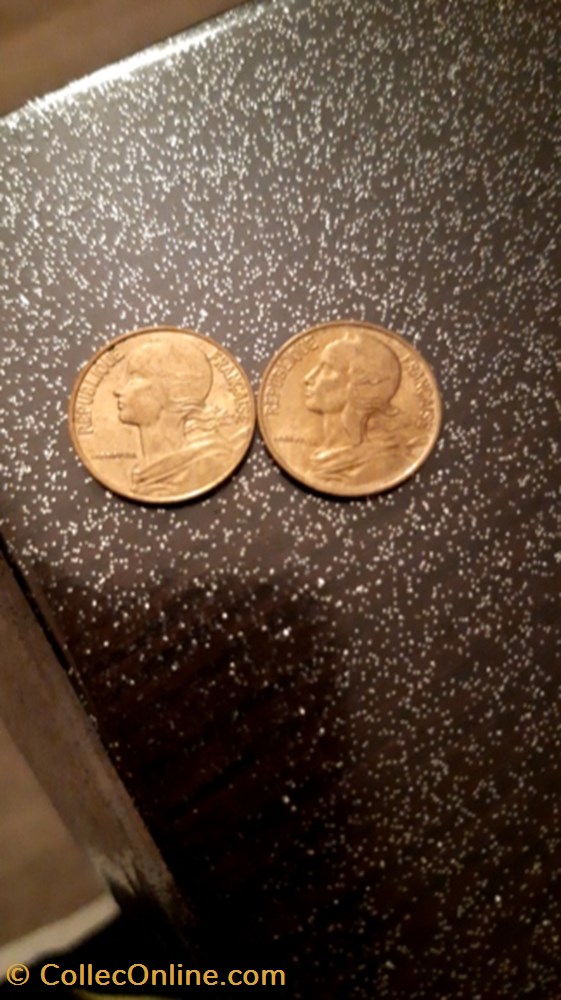 monnaie 5 centimes 1992 3 plis et 4 plis marianne