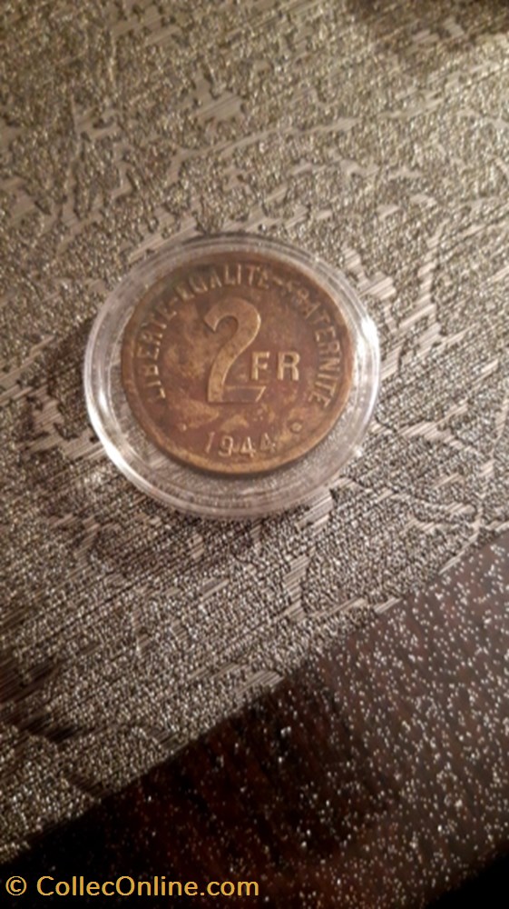 2 francs 1944 France libre monnaie 2 francs 1944 france libre