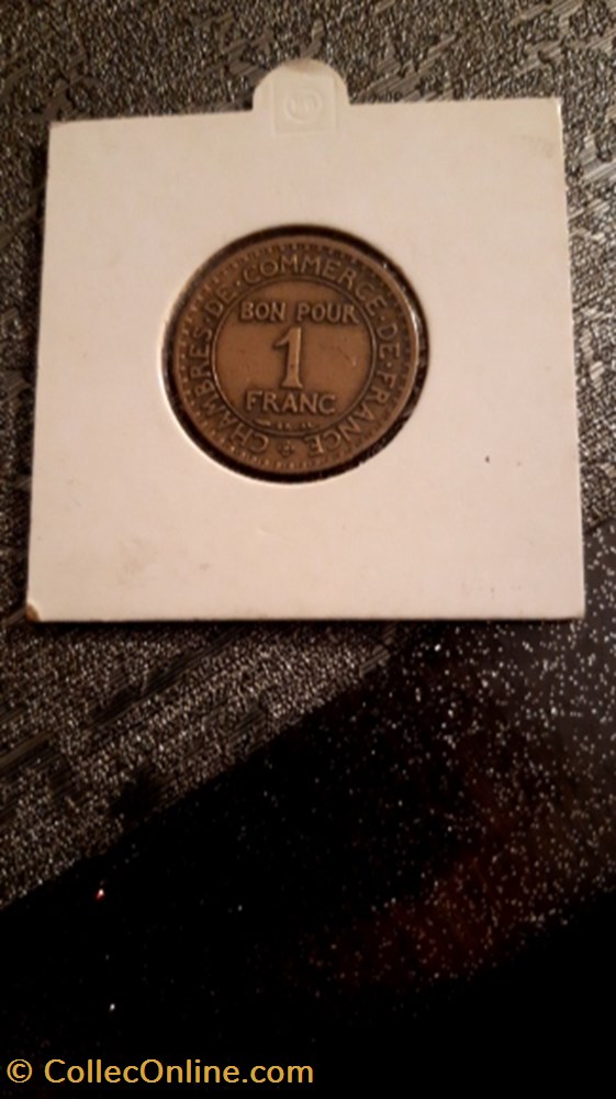 1 franc 1923 Chambre du commeece monnaie 1 franc 1923 chambre du commeece