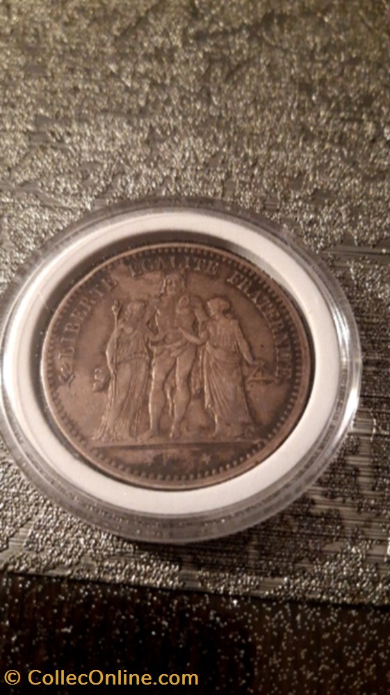 5 francs 1875 K Hercule monnaie 5 francs 1875 k hercule