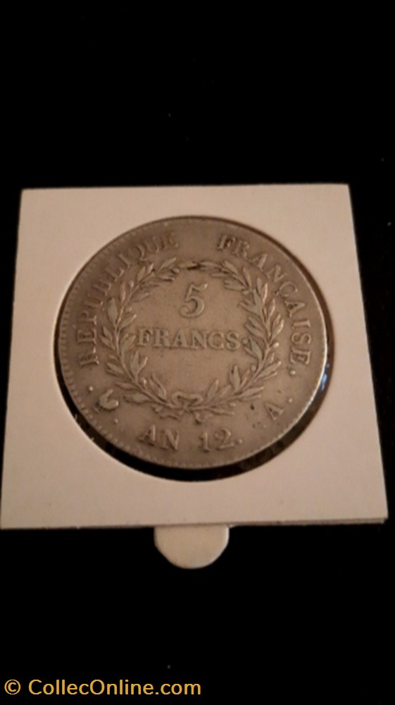 monnaie 5 francs an 12 a bonaparte premier consul