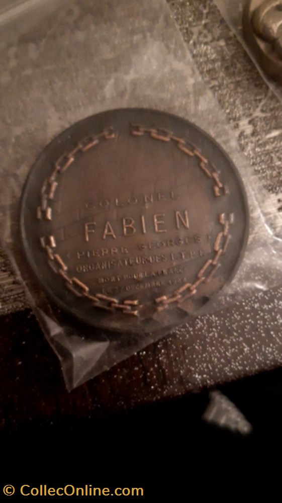 Medaille Colonel Fabien medaille colonel fabien