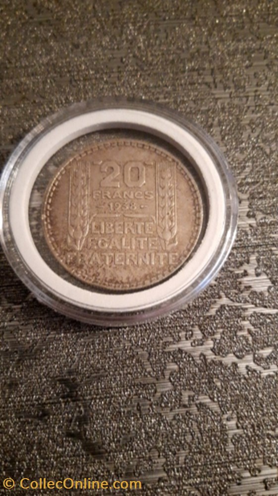 20 francs 1938 Turin Rameaux Longs monnaie 20 francs 1938 turin rameaux longs