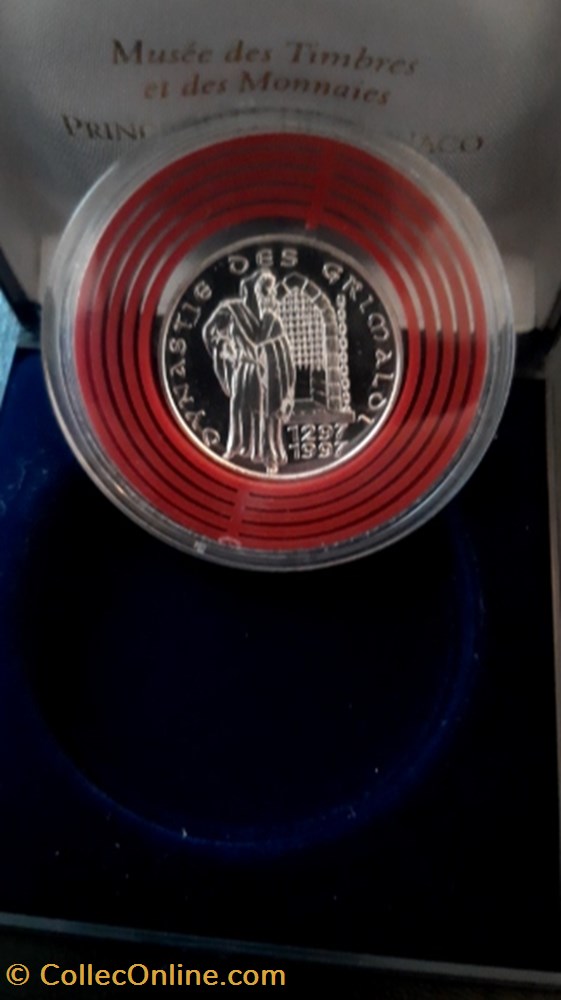 100 francs 1997 Dynastie des grimaldi Monaco monnaie 100 francs 1997 dynastie des grimaldi monaco