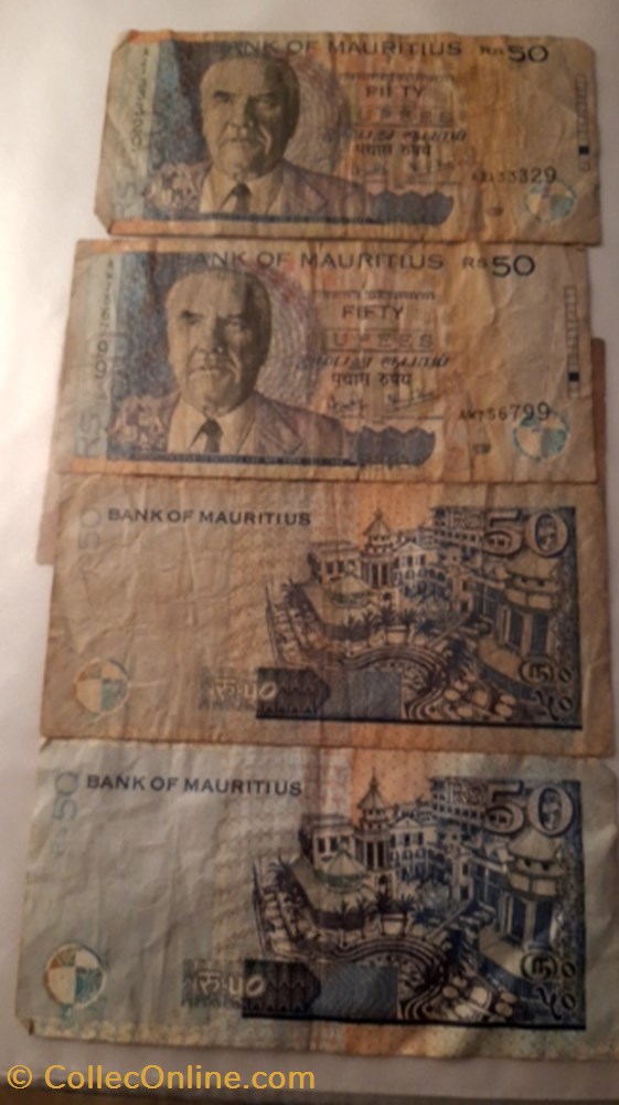 50 rupees 2006 Ile-Maurice billet 50 rupees 2006 ile maurice