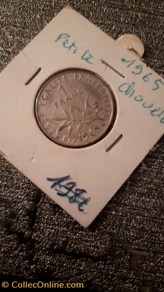 monnaie 1 franc 1965 la semeuse petite chouette