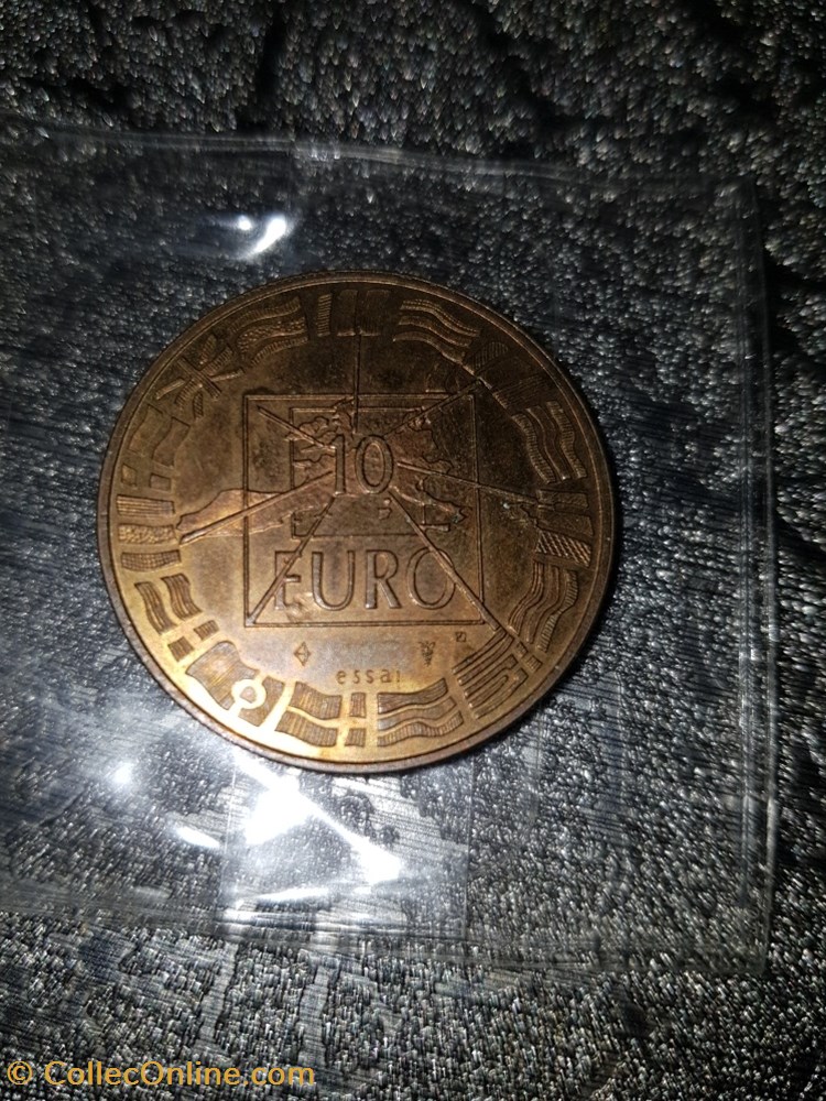 10 € France Coupe du monde 1998 Essai 3 monnaie euro 10 france coupe du monde 1998 essai