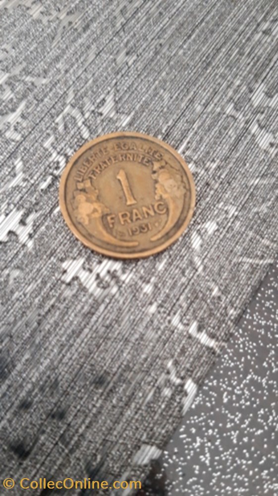 1 franc 1931 bronze-alu Morlon monnaie 1 franc 1931 bronze alu morlon