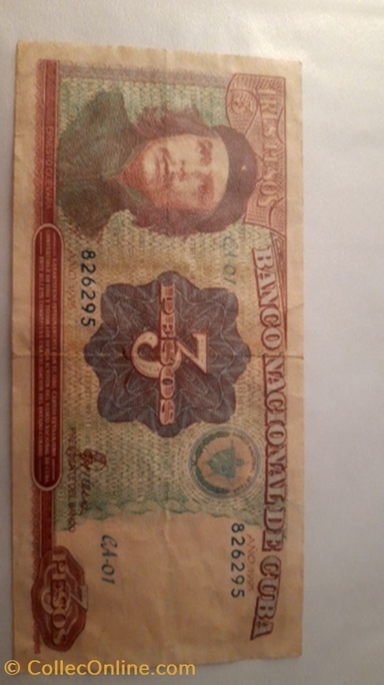billet 3 pesos 1995 cuba